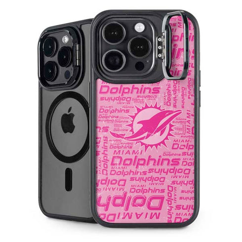 NFL Miami Dolphins - Blast Pink iPhone 15 Pro Kickstand Case